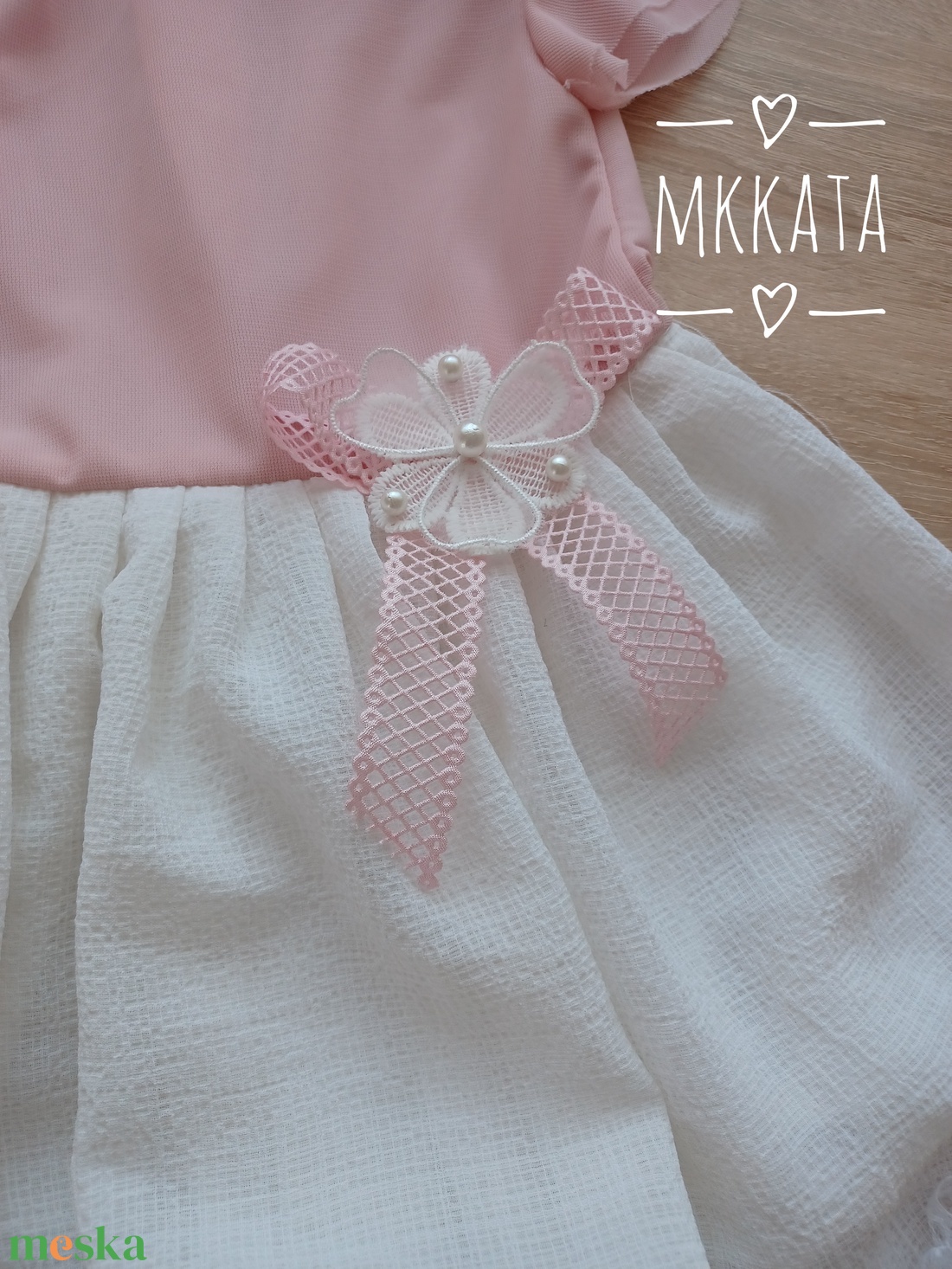 Ünnepi Elegancia: Kislány keresztelő ruha   68 - as méret  - ruha & divat - gyerekruha - Meska.hu