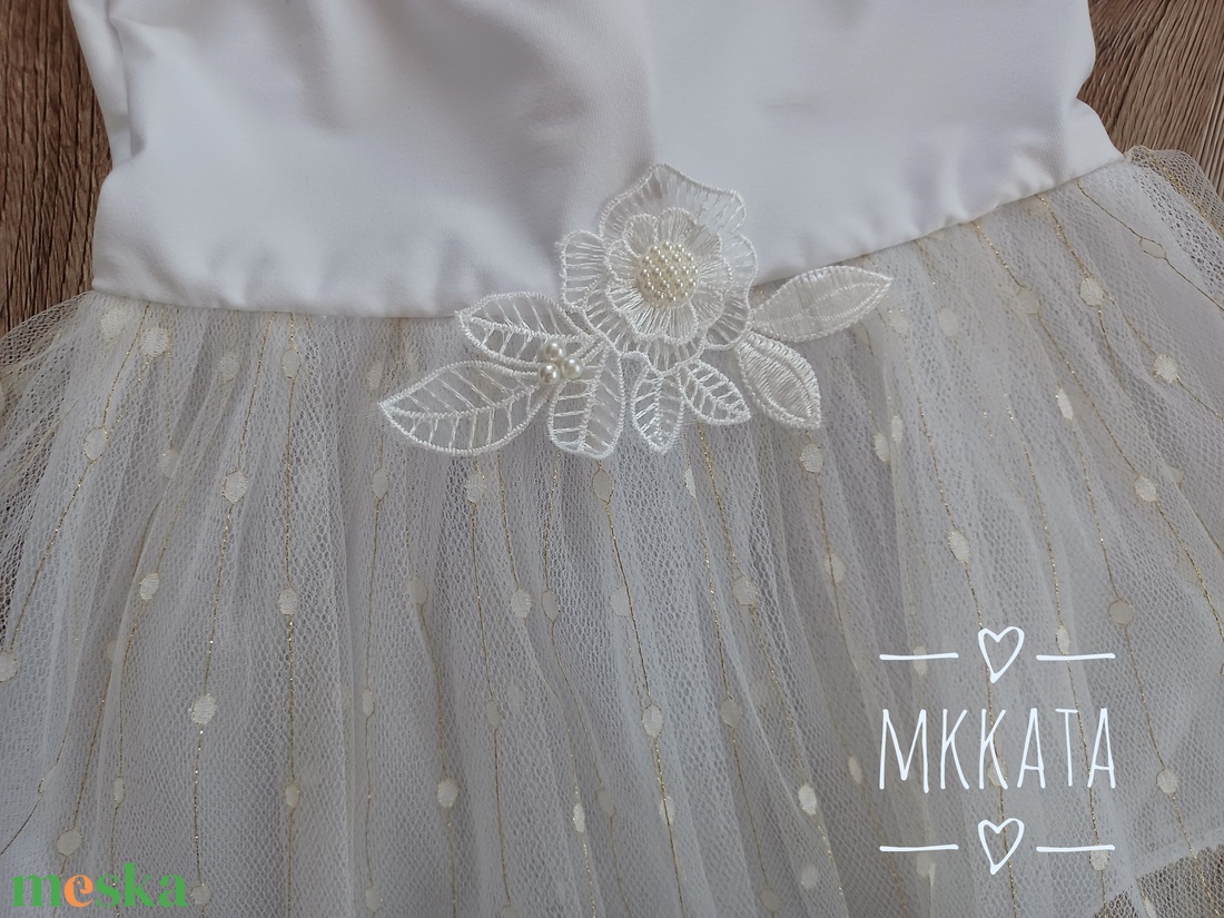Ünnepi Elegancia: Kislány keresztelő ruha 74-es méret  - ruha & divat - gyerekruha - Meska.hu
