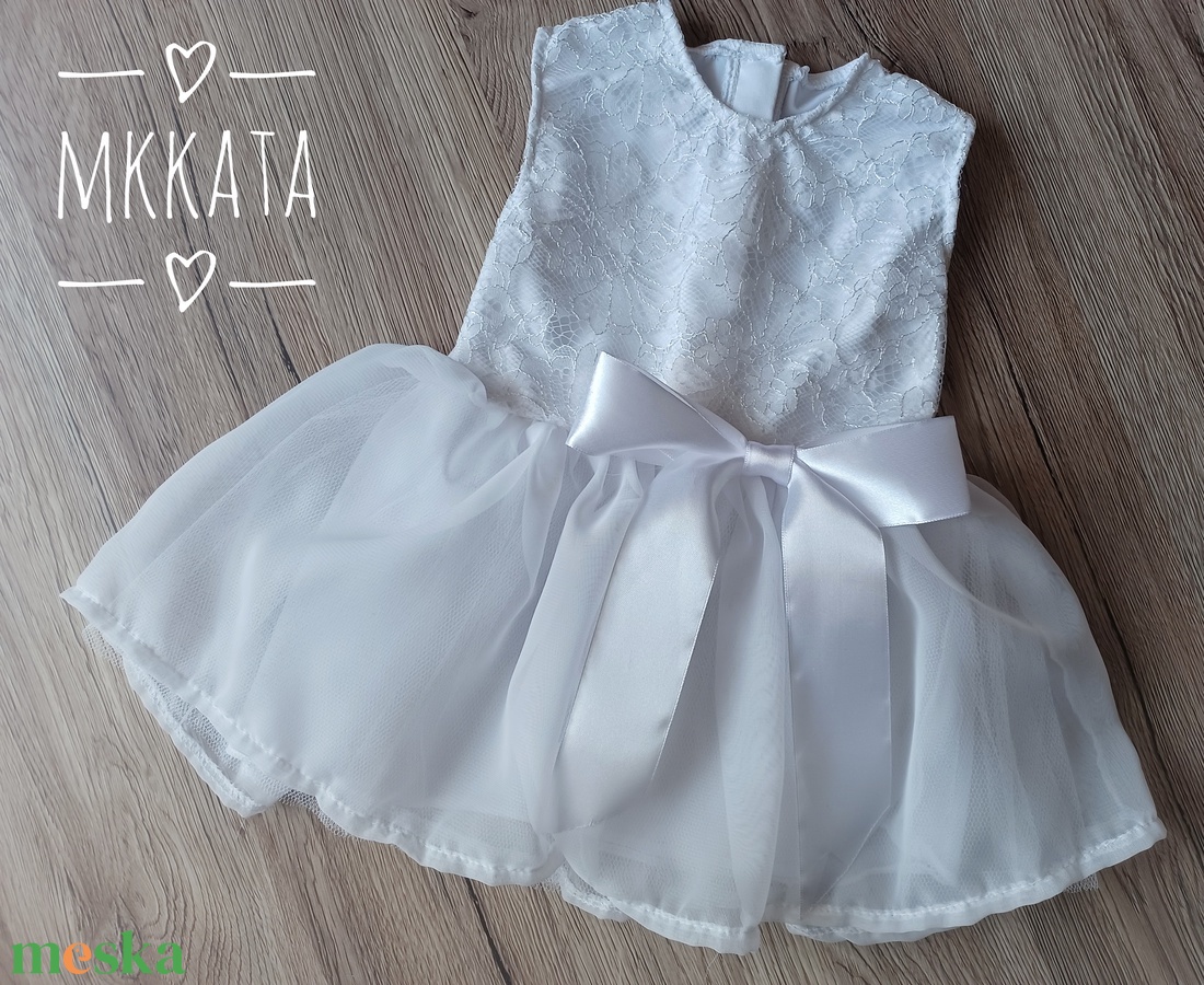 Ünnepi Elegancia: Kislány keresztelő ruha  68-as méret  - ruha & divat - gyerekruha - Meska.hu