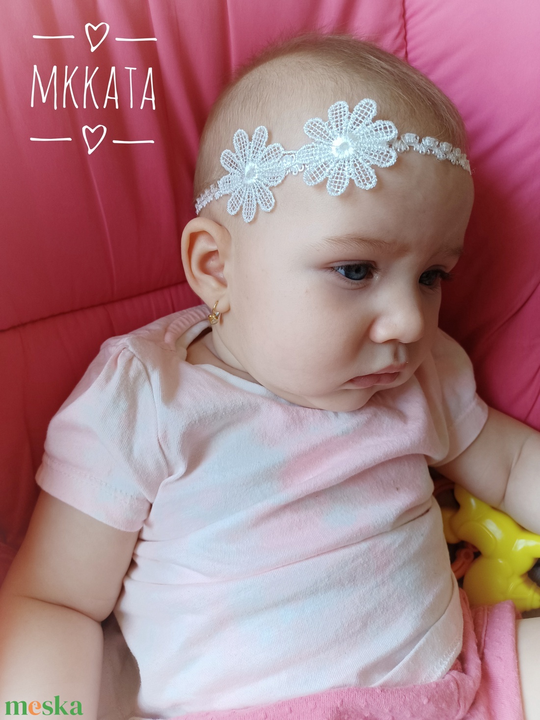 Újszülött / baba fejpánt több méretben  - ruha & divat - babaruha & gyerekruha - babafotózási ruha és kellék - Meska.hu