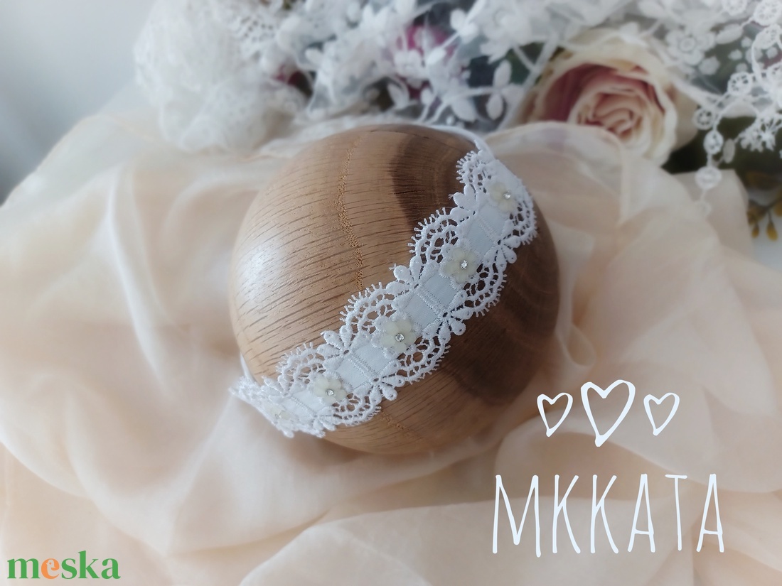 Újszülött / baba fejpánt több méretben  - ruha & divat - babaruha & gyerekruha - babafotózási ruha és kellék - Meska.hu