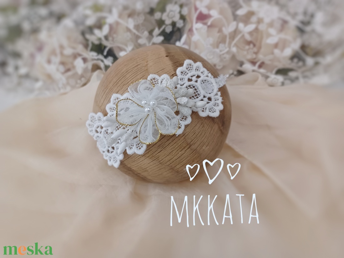 Újszülött / baba fejpánt több méretben  - ruha & divat - babaruha & gyerekruha - babafotózási ruha és kellék - Meska.hu