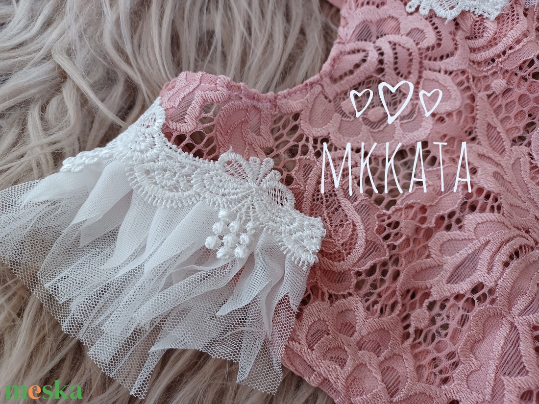 Újszülött csipke  szett 50-56 os méret  - ruha & divat - babaruha & gyerekruha - Meska.hu