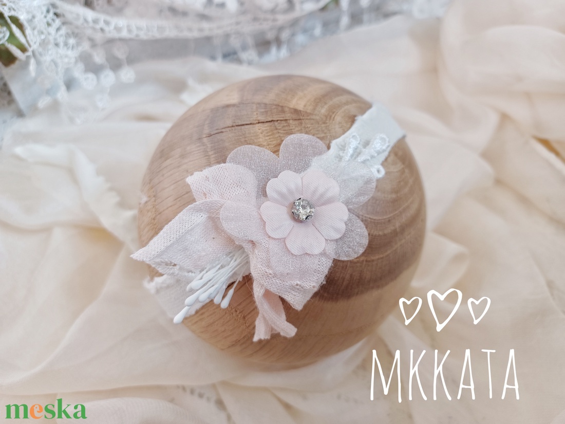 Újszülött / baba fejpánt több méretben  - ruha & divat - babaruha & gyerekruha - babafotózási ruha és kellék - Meska.hu