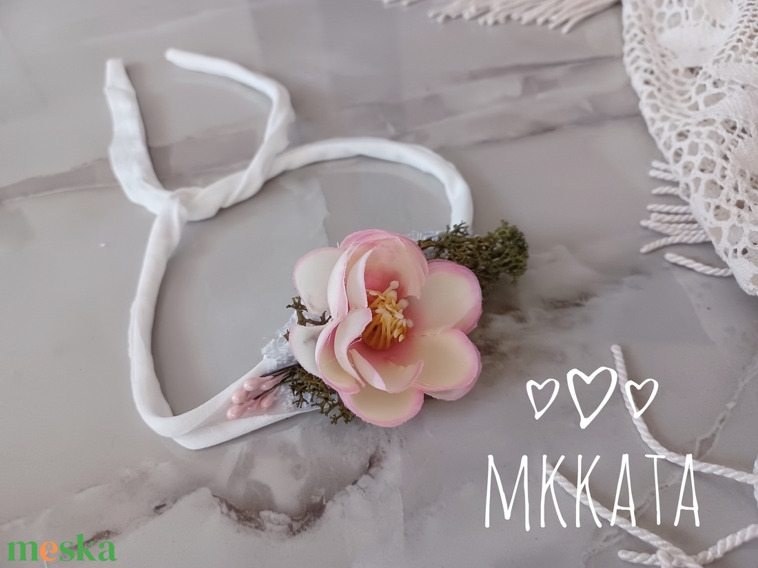 Újszülött / baba fejpánt több méretben  - ruha & divat - babaruha & gyerekruha - babafotózási ruha és kellék - Meska.hu