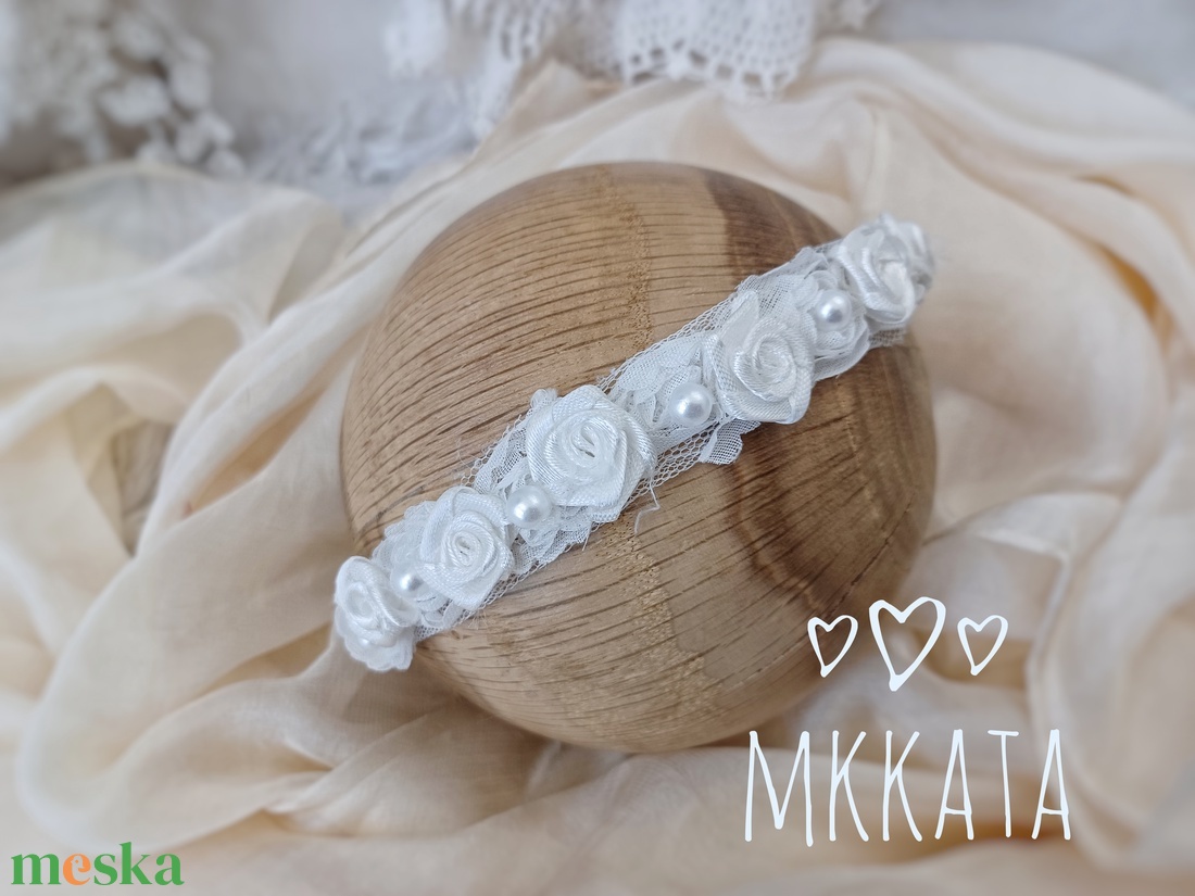 Újszülött / baba fejpánt   - ruha & divat - babaruha & gyerekruha - babafotózási ruha és kellék - Meska.hu