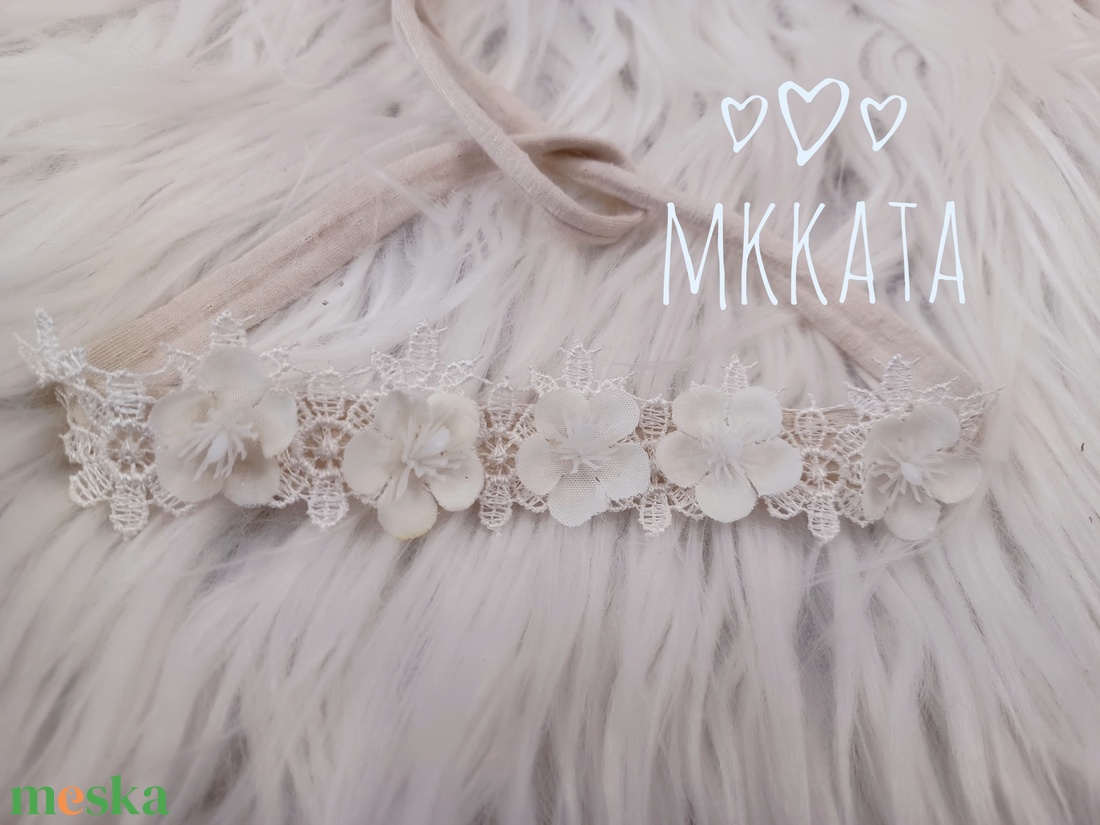 Újszülött / baba fejpánt   - ruha & divat - babaruha & gyerekruha - babafotózási ruha és kellék - Meska.hu