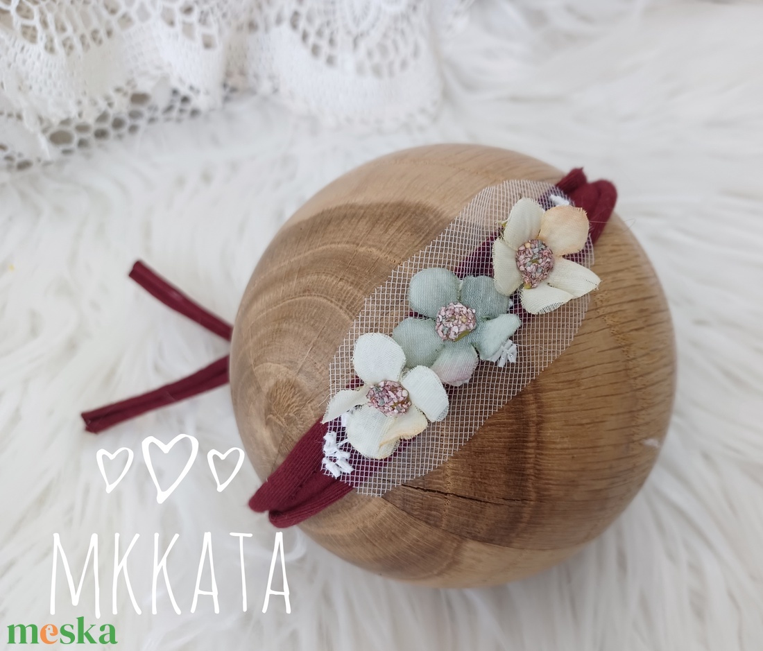 Újszülött / baba fejpánt több méretben  - ruha & divat - babaruha & gyerekruha - babafotózási ruha és kellék - Meska.hu