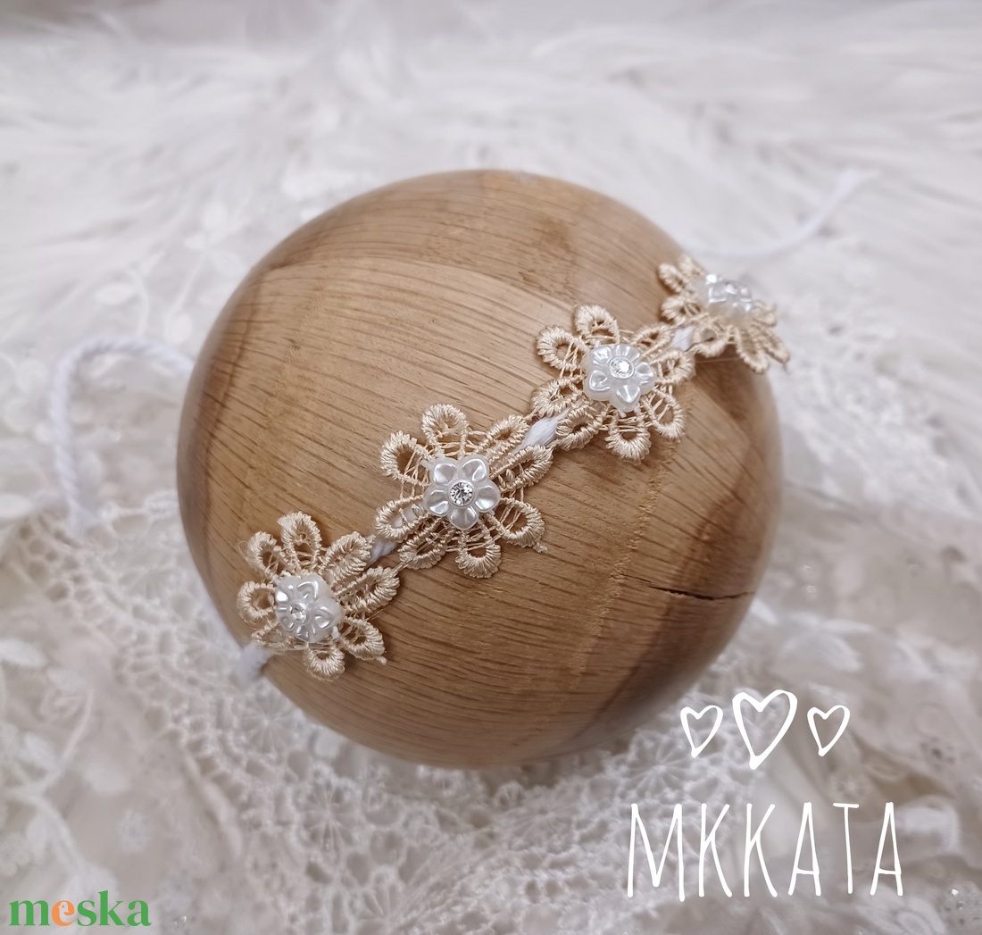 Újszülött / baba fejpánt több méretben  - ruha & divat - babaruha & gyerekruha - babafotózási ruha és kellék - Meska.hu