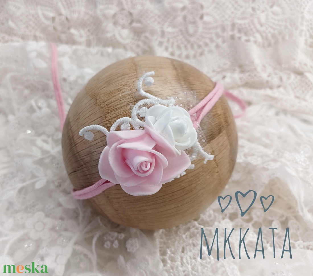 Újszülött / baba fejpánt több méretben  - ruha & divat - babaruha & gyerekruha - babafotózási ruha és kellék - Meska.hu