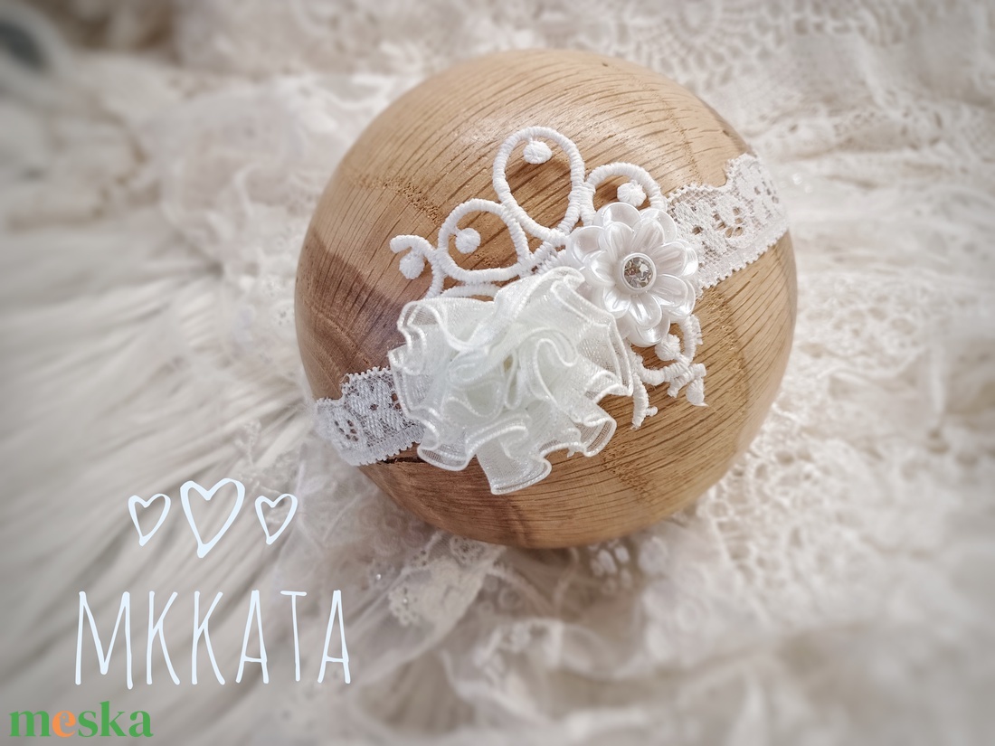 Újszülött / baba fejpánt több méretben  - ruha & divat - babaruha & gyerekruha - babafotózási ruha és kellék - Meska.hu