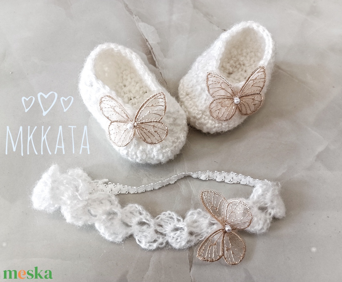 Horgolt  baba cipő  0-6 hó  - ruha & divat - gyerekruha - Meska.hu