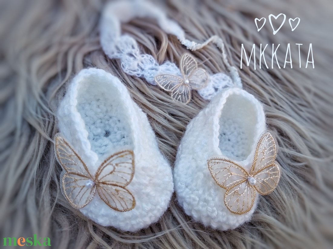 Horgolt  baba cipő  0-6 hó  - ruha & divat - gyerekruha - Meska.hu