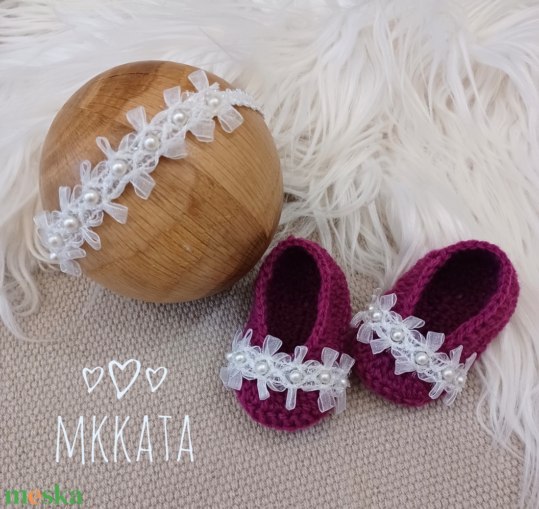 Horgolt baba cipő és fejpánt szett 6-12 hó - ruha & divat - babaruha & gyerekruha - babacipő - Meska.hu Horgolt baba cipő és fejpánt szett 6-12 hó - ruha & divat - babaruha & gyerekruha - babacipő - Meska.hu