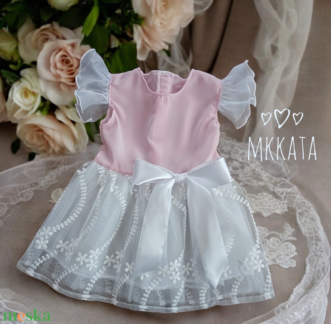  Ünnepi Elegancia: Kislány keresztelő ruha 74-es méret  - ruha & divat - babaruha & gyerekruha - keresztelő ruha - Meska.hu