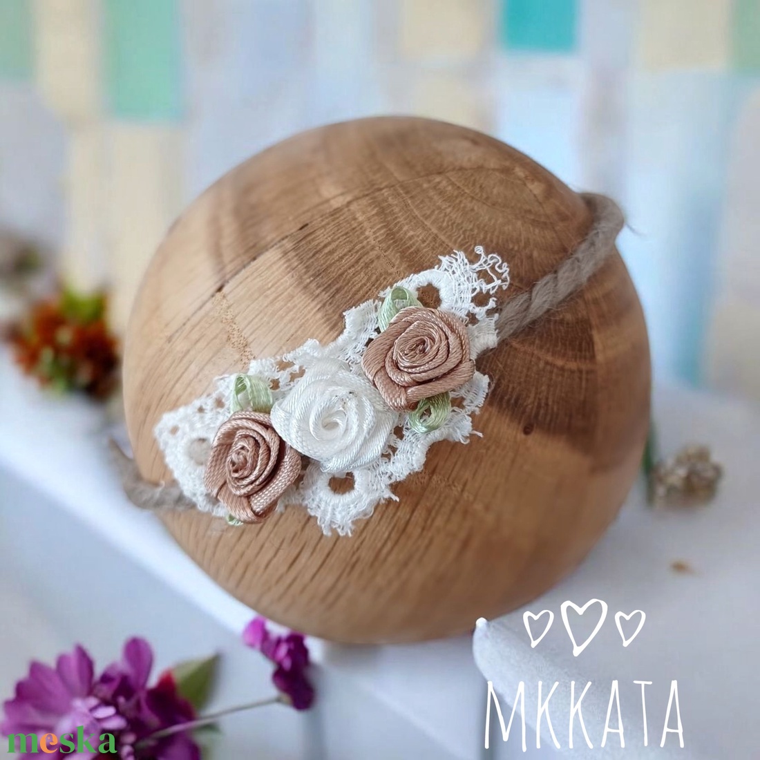 Újszülött / baba fejpánt  - ruha & divat - babaruha & gyerekruha - babafotózási ruha és kellék - Meska.hu