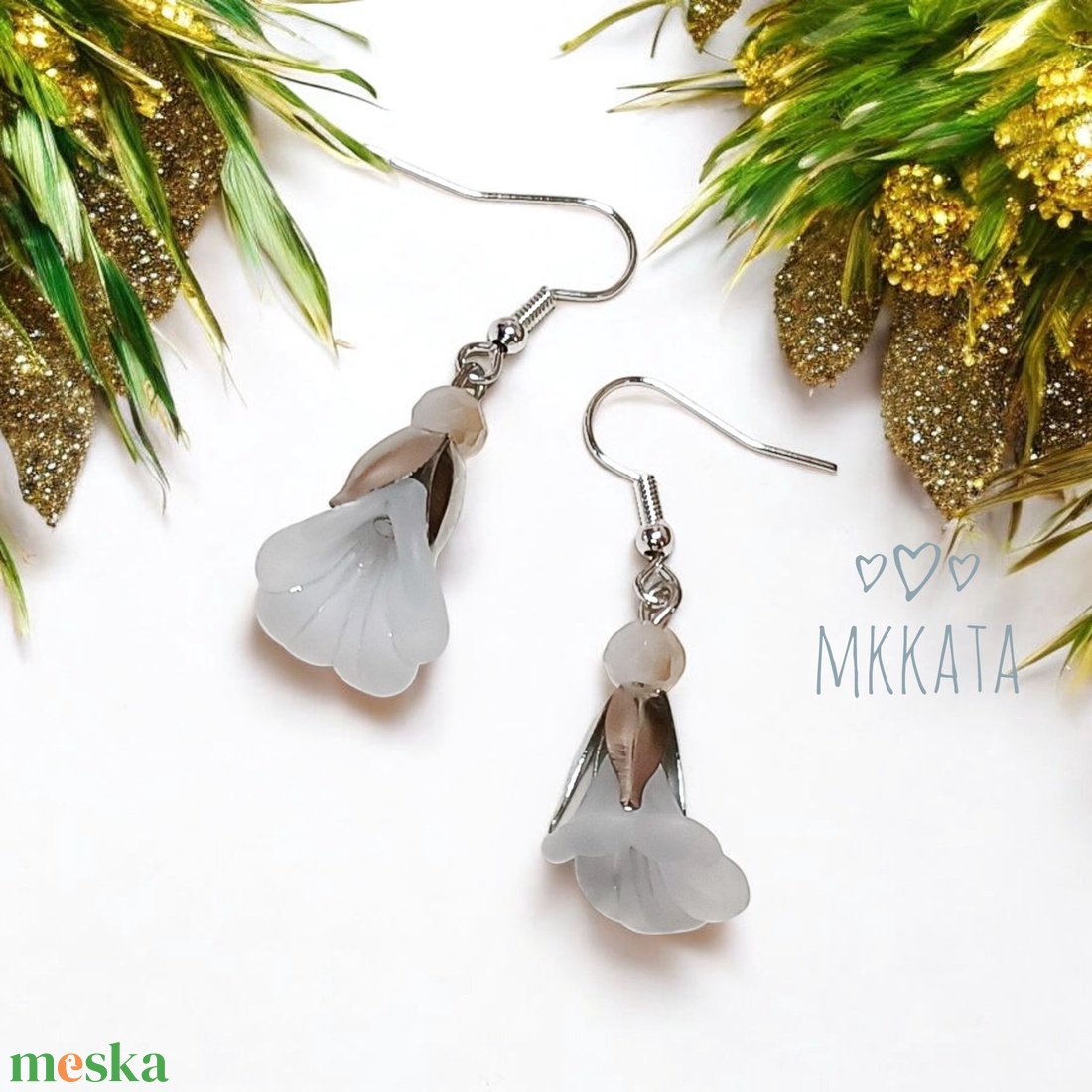 Egyedi Gyöngy ékszer fülbevaló  - ékszer - fülbevaló - lógó fülbevaló - Meska.hu