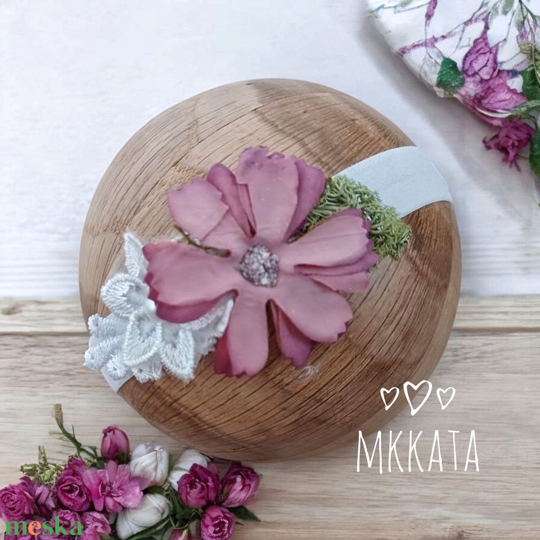 Újszülött / baba fejpánt több méretben  - ruha & divat - babaruha & gyerekruha - babafotózási ruha és kellék - Meska.hu