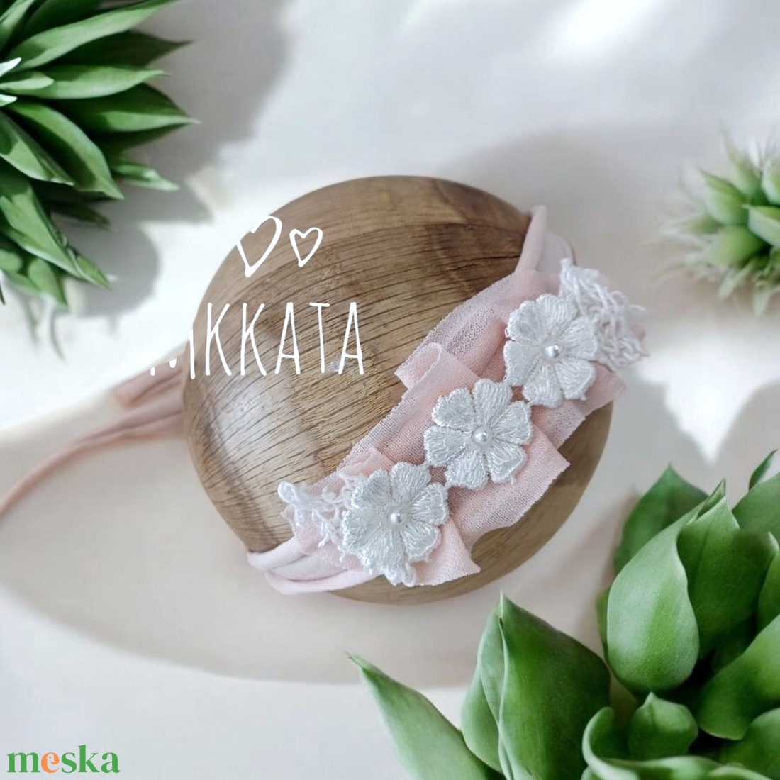 Újszülött / baba fejpánt több méretben  - ruha & divat - babaruha & gyerekruha - babafotózási ruha és kellék - Meska.hu