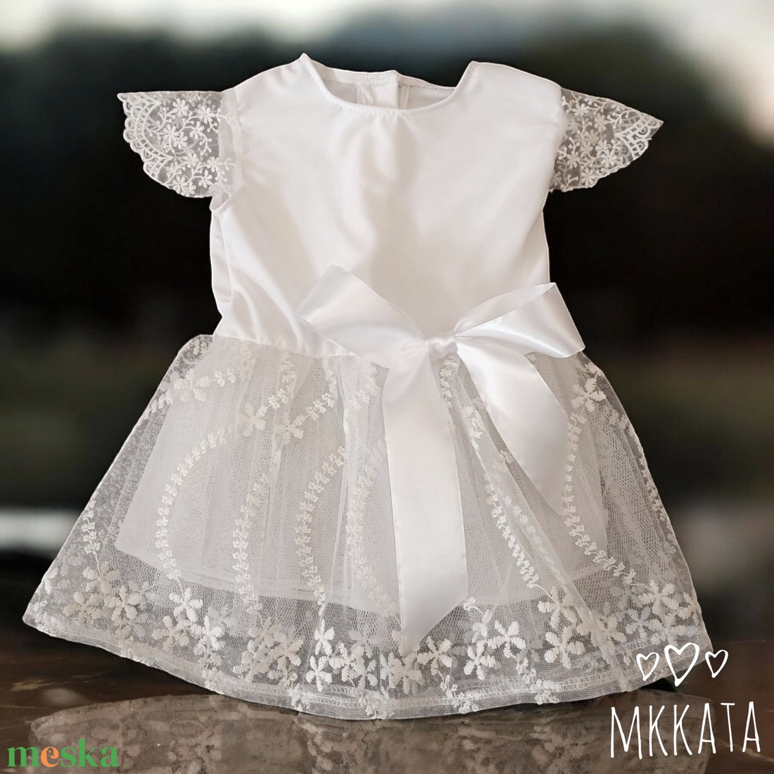 Keresztelő ruha  68-as méret  - ruha & divat - gyerekruha - Meska.hu