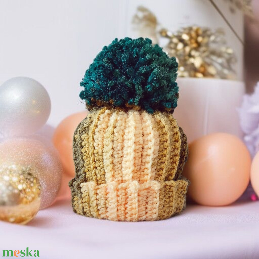 Horgolt baba sapka újszülött fotózásra  - ruha & divat - babaruha & gyerekruha - babafotózási ruha és kellék - Meska.hu