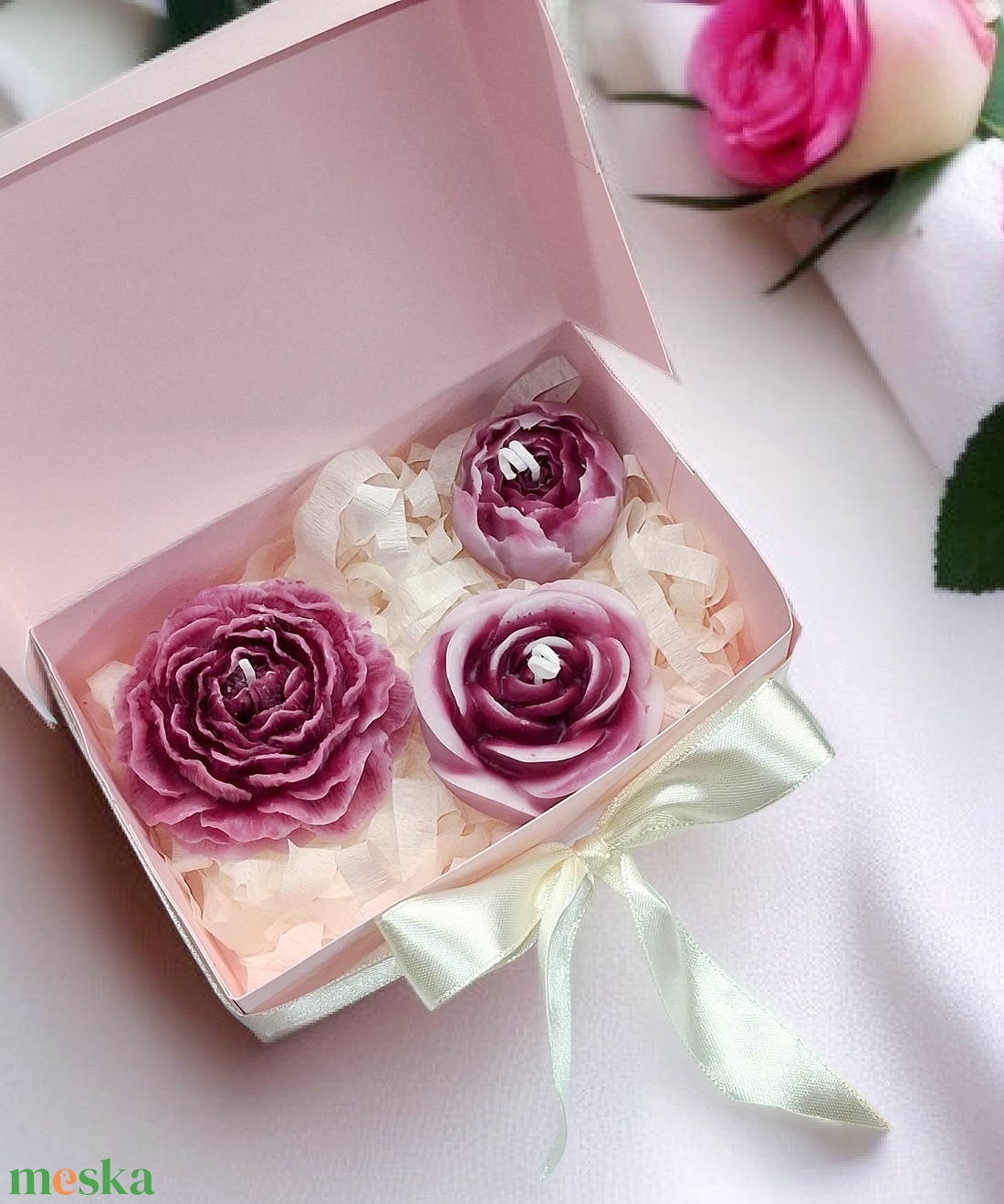 Gyertya szett - otthon & életmód - gyertya, illat, aroma - illatviasz - Meska.hu