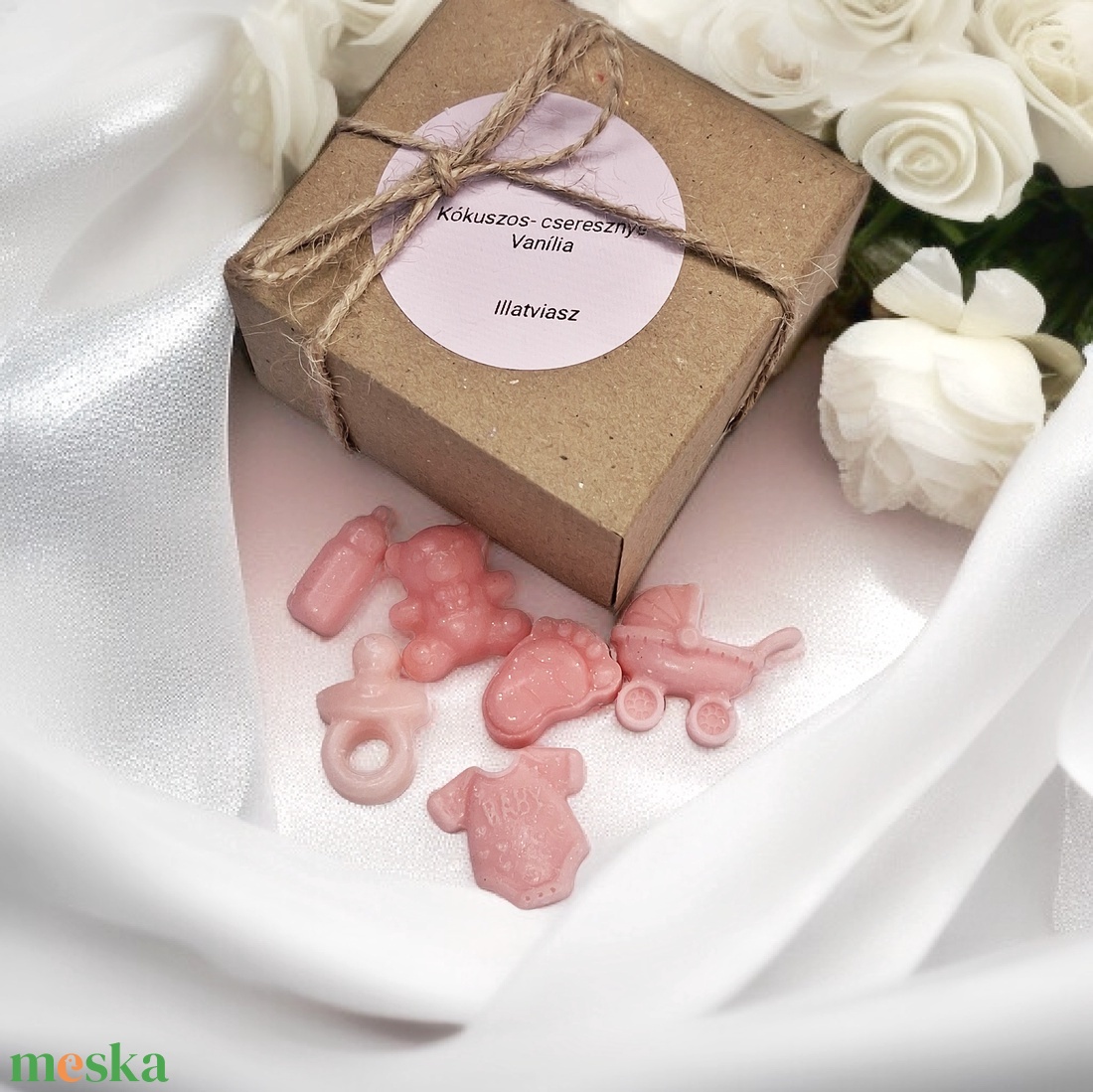 Illatviasz ajándékszett anyukáknak babaváró figyelmesség - baba - mama - babalátogató ajándékcsomag - Meska.hu