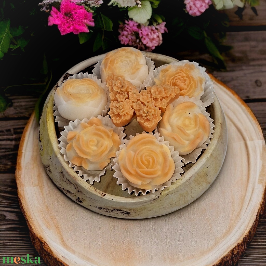 Illatviasz Narancsos Marcipán  ajándékszett anyukáknak babaváró figyelmesség - baba - mama - babalátogató ajándékcsomag - Meska.hu