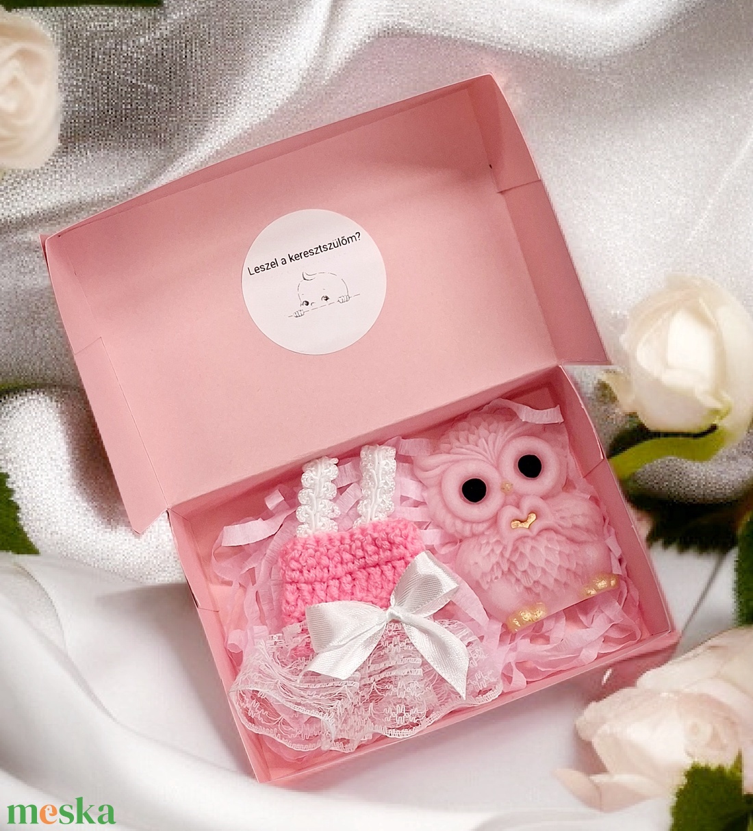 Keresztszülő bejelentő ajándékszett  - baba - mama - babaemlékek - bababejelentők - Meska.hu