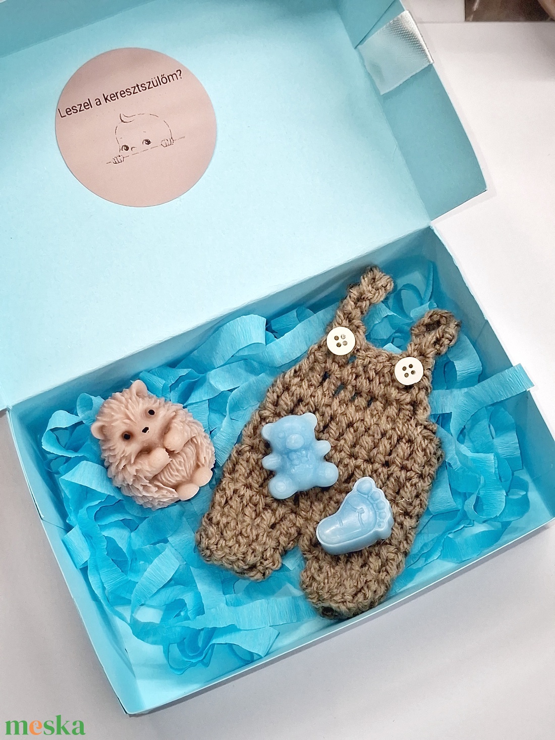 Keresztszülő bejelentő ajándékszett  - baba - mama - babaemlékek - bababejelentők - Meska.hu