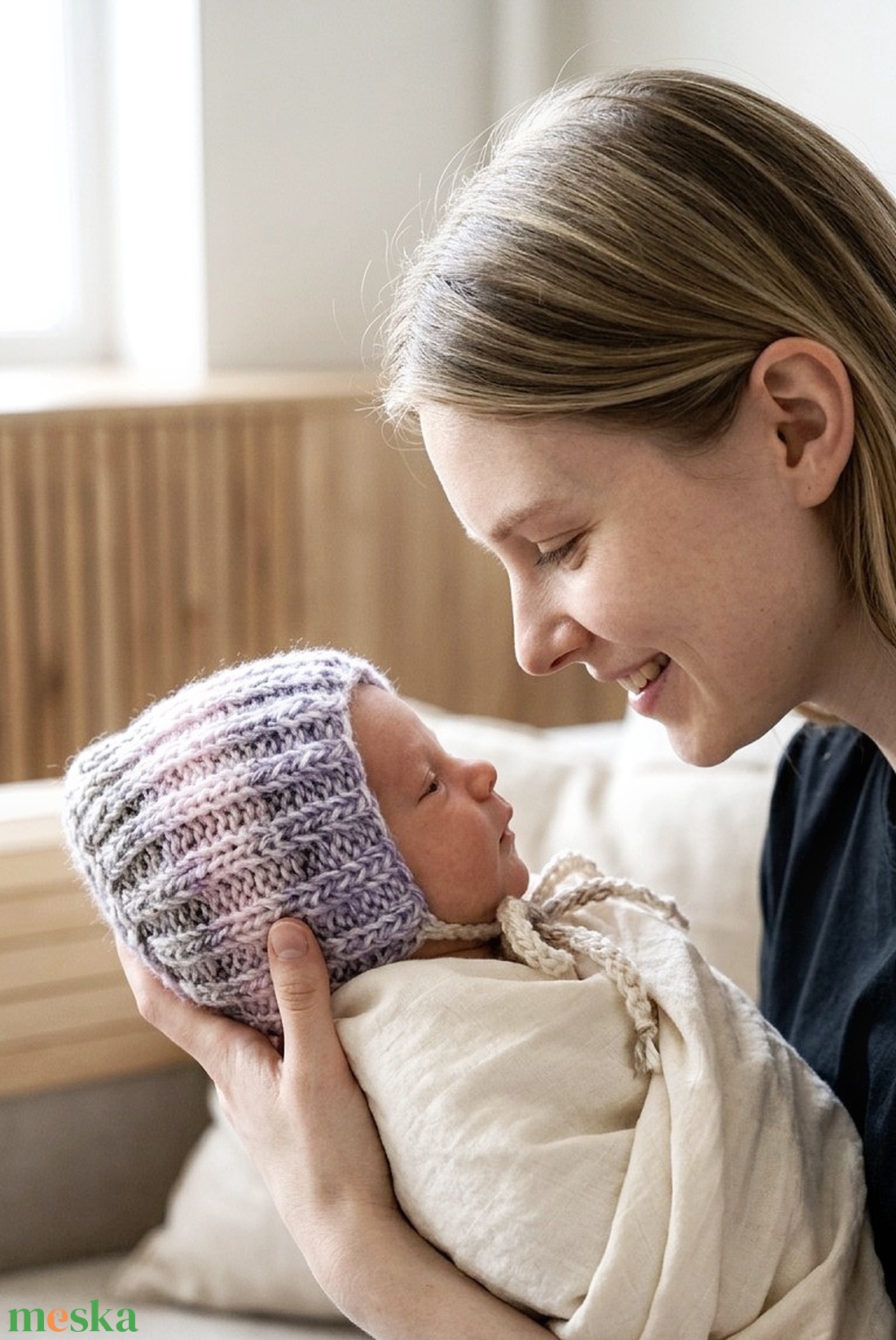 Újszülött babasapka fotózásra  - baba - mama - babaruházat - babasapka - Meska.hu