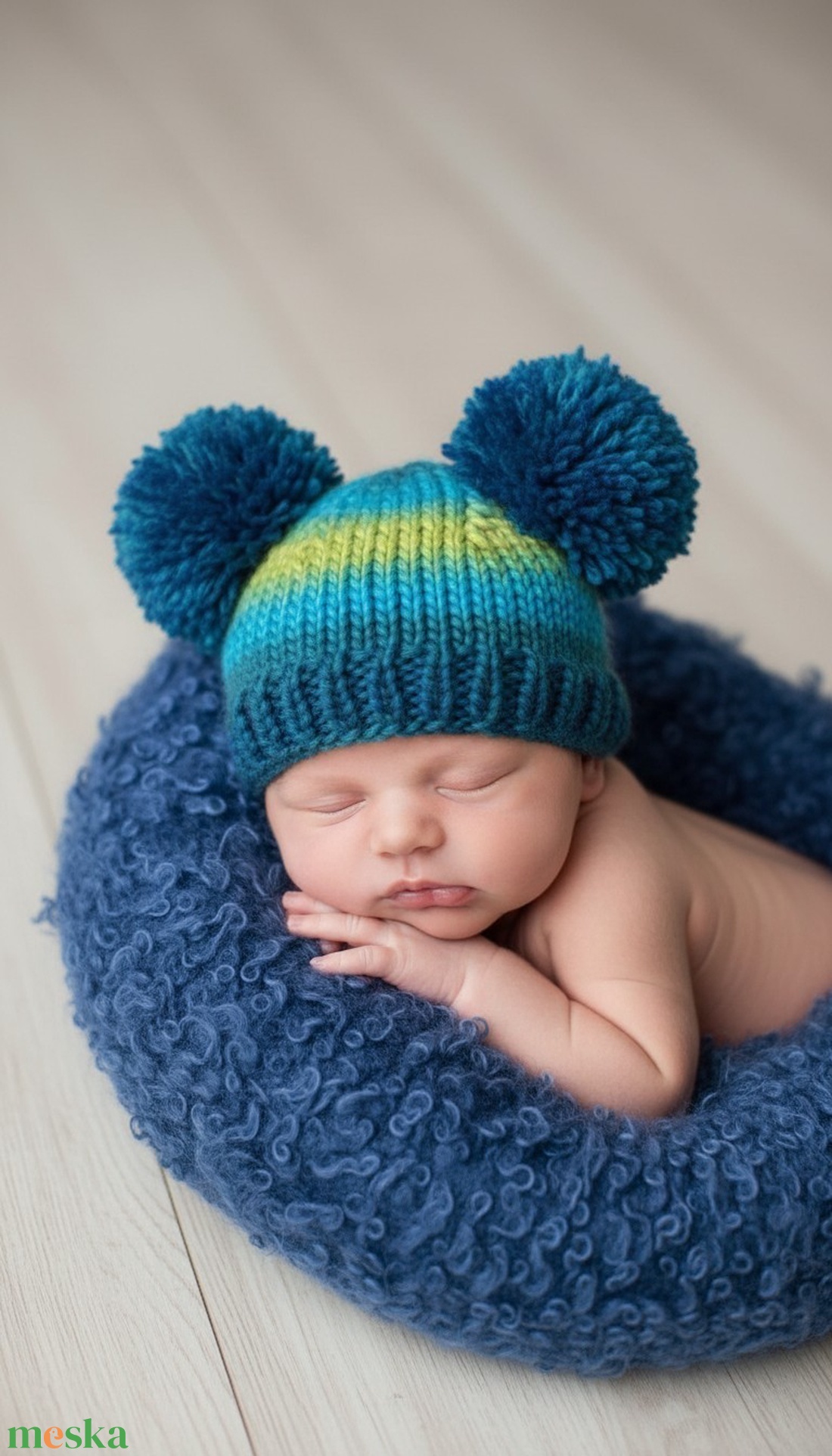 Újszülött babasapka fotózásra  - baba - mama - babaruházat - babasapka - Meska.hu