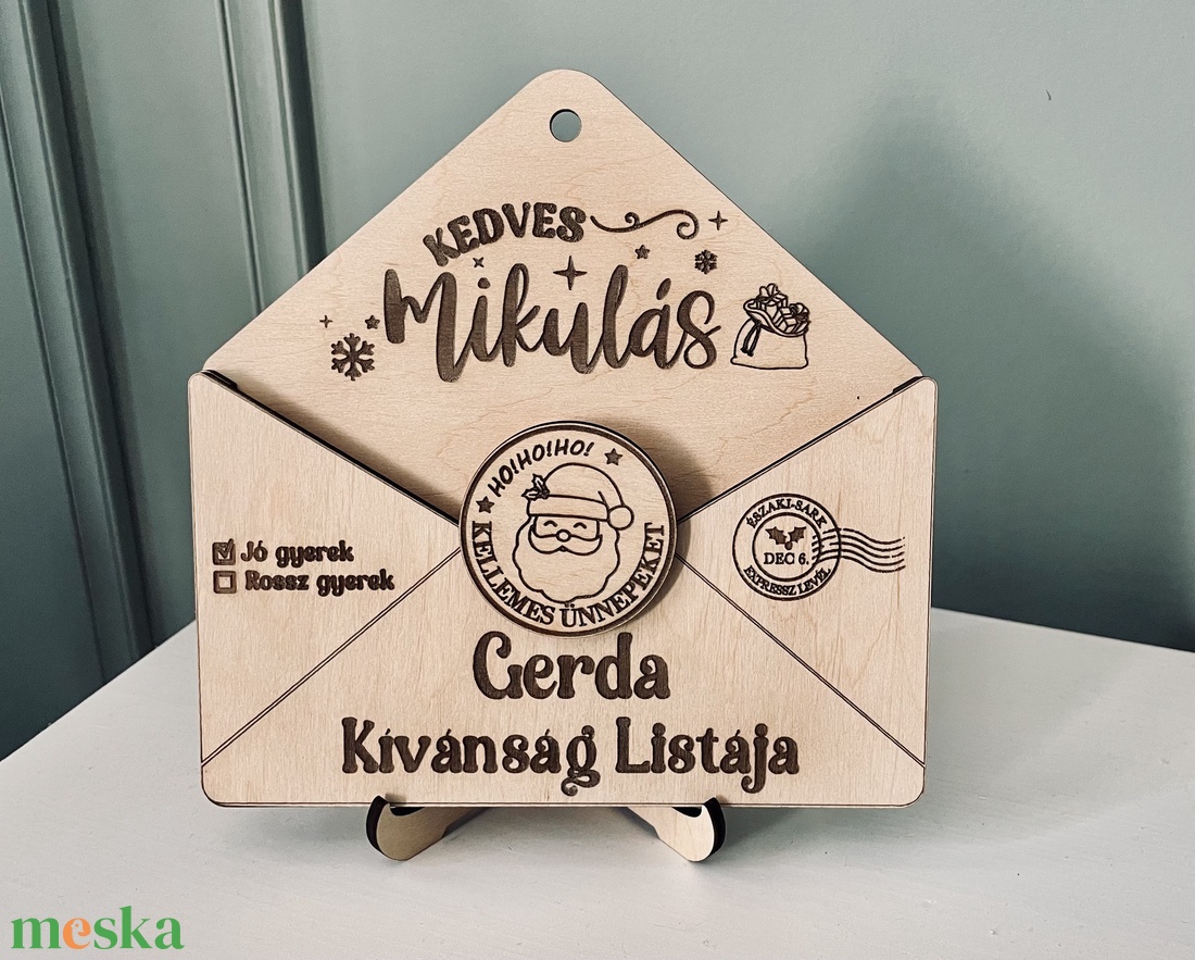 Fa kívánságlista boríték a Mikulásnak - karácsony - mikulás - mikulás beltéri dekoráció - Meska.hu