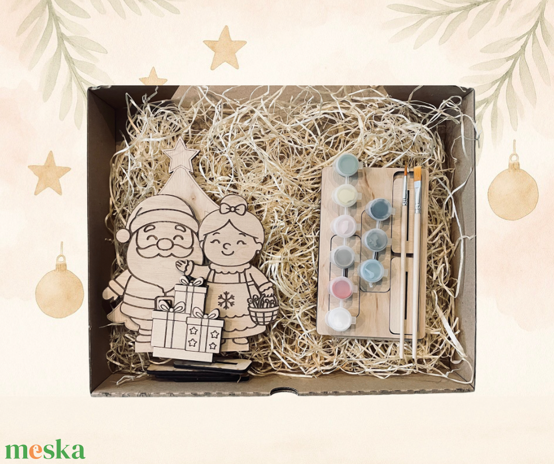 Télapó és Télanyó DIY kifestő box - diy (csináld magad) - egységcsomag - Meska.hu