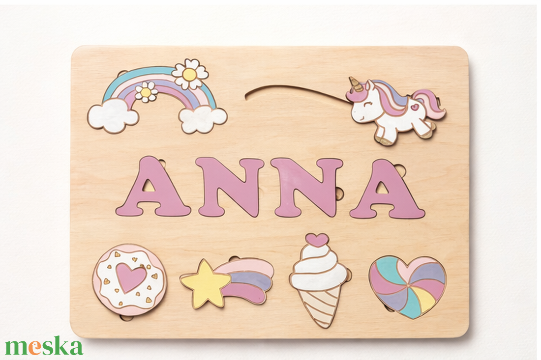 Névre szóló Montessori Puzzle - játék & sport - puzzle - forma puzzle - Meska.hu