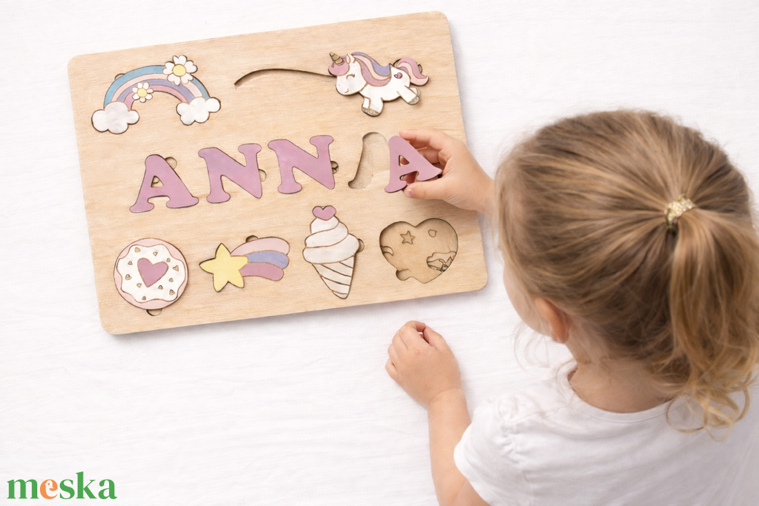 Névre szóló Montessori Puzzle - játék & sport - puzzle - forma puzzle - Meska.hu