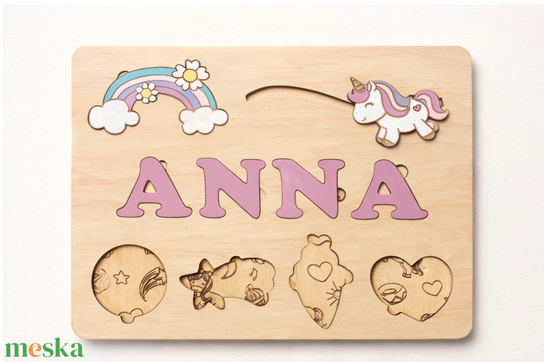Névre szóló Montessori Puzzle - játék & sport - puzzle - forma puzzle - Meska.hu