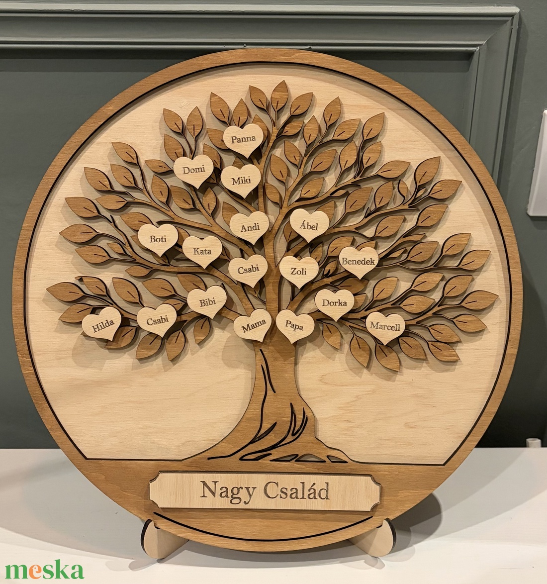 Személyre szabott fa családfa - otthon & életmód - dekoráció - asztal és polc dekoráció - asztaldísz - Meska.hu