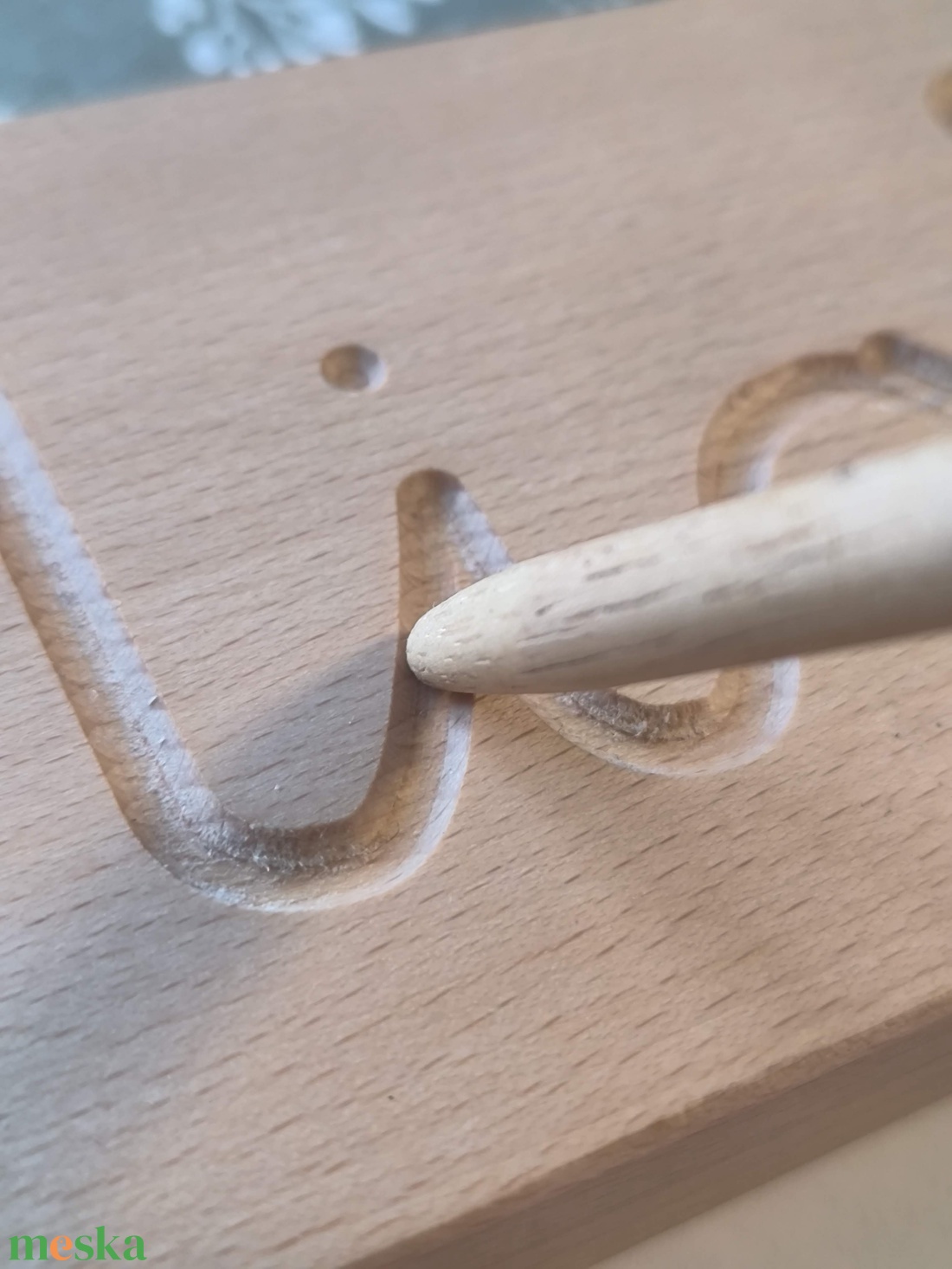 Egyedi Névgyakorló Tábla - Kétoldalas (Írott/Nyomtatott) - Tömör Bükkfa � Montessori - játék & sport - készségfejlesztő és logikai játék - oktató játékok - Meska.hu