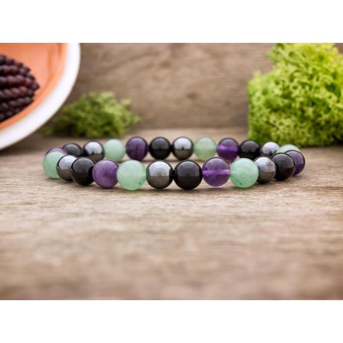 Vízöntő horoszkópos ásvány karkötő - ékszer - karkötő - ásványkarkötő - Meska.hu