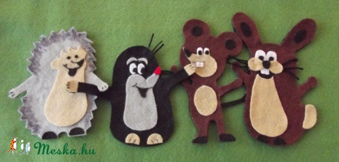 Kisvakond és barátai filc figurák -  - Meska.hu