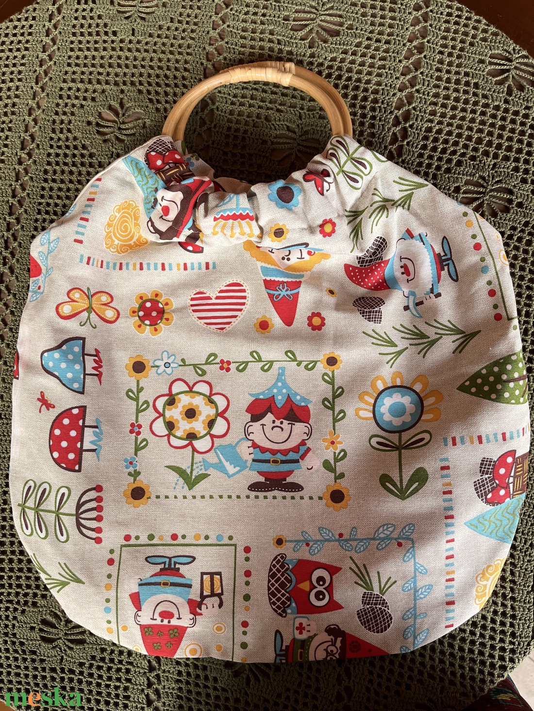 Karikás szatyor-�Vidám törpe  - táska & tok - bevásárlás & shopper táska - Meska.hu