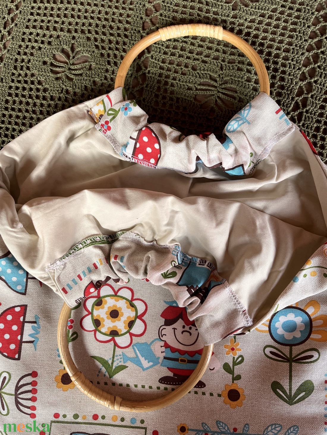 Karikás szatyor-�Vidám törpe  - táska & tok - bevásárlás & shopper táska - Meska.hu