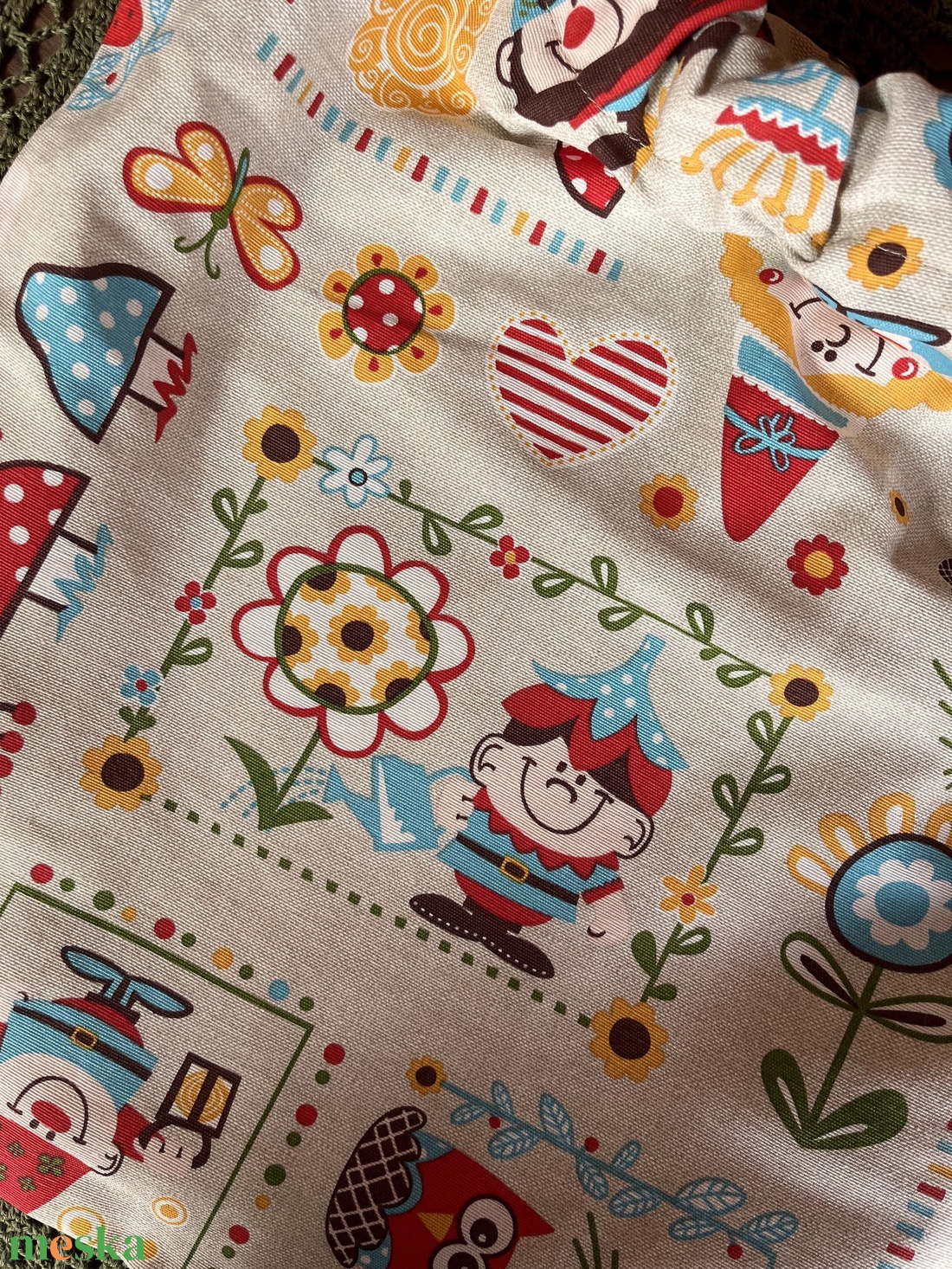 Karikás szatyor-�Vidám törpe  - táska & tok - bevásárlás & shopper táska - Meska.hu