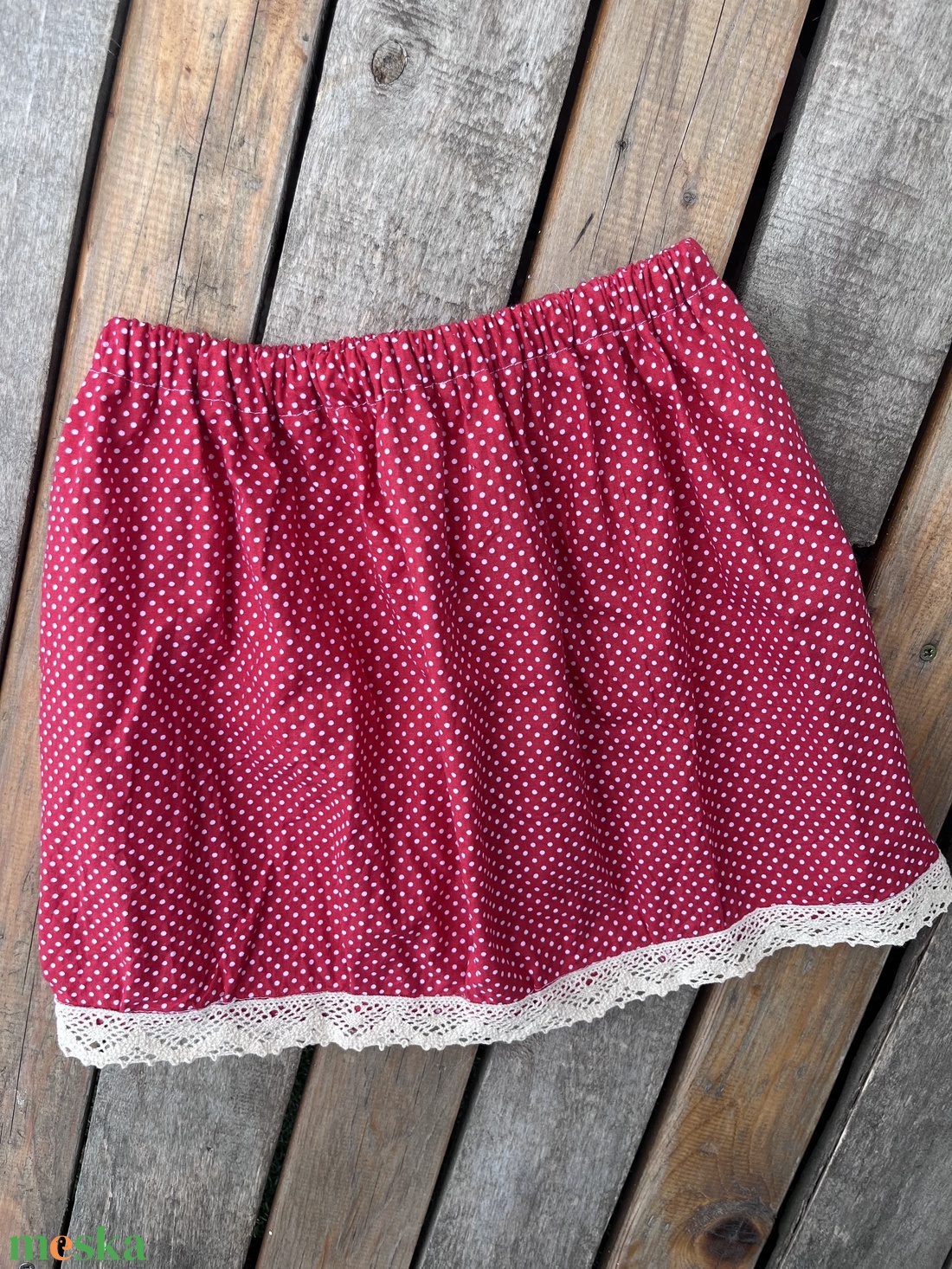 Óvodai pöttyös szoknya - baba - mama - babaruházat - baba ruhák - Meska.hu