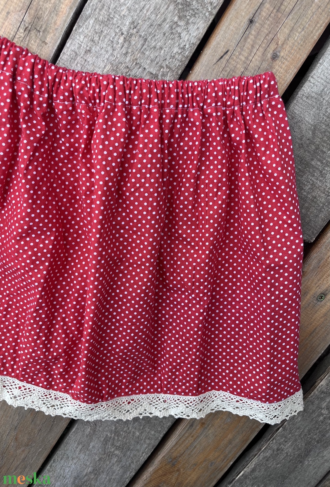 Óvodai pöttyös szoknya - baba - mama - babaruházat - baba ruhák - Meska.hu