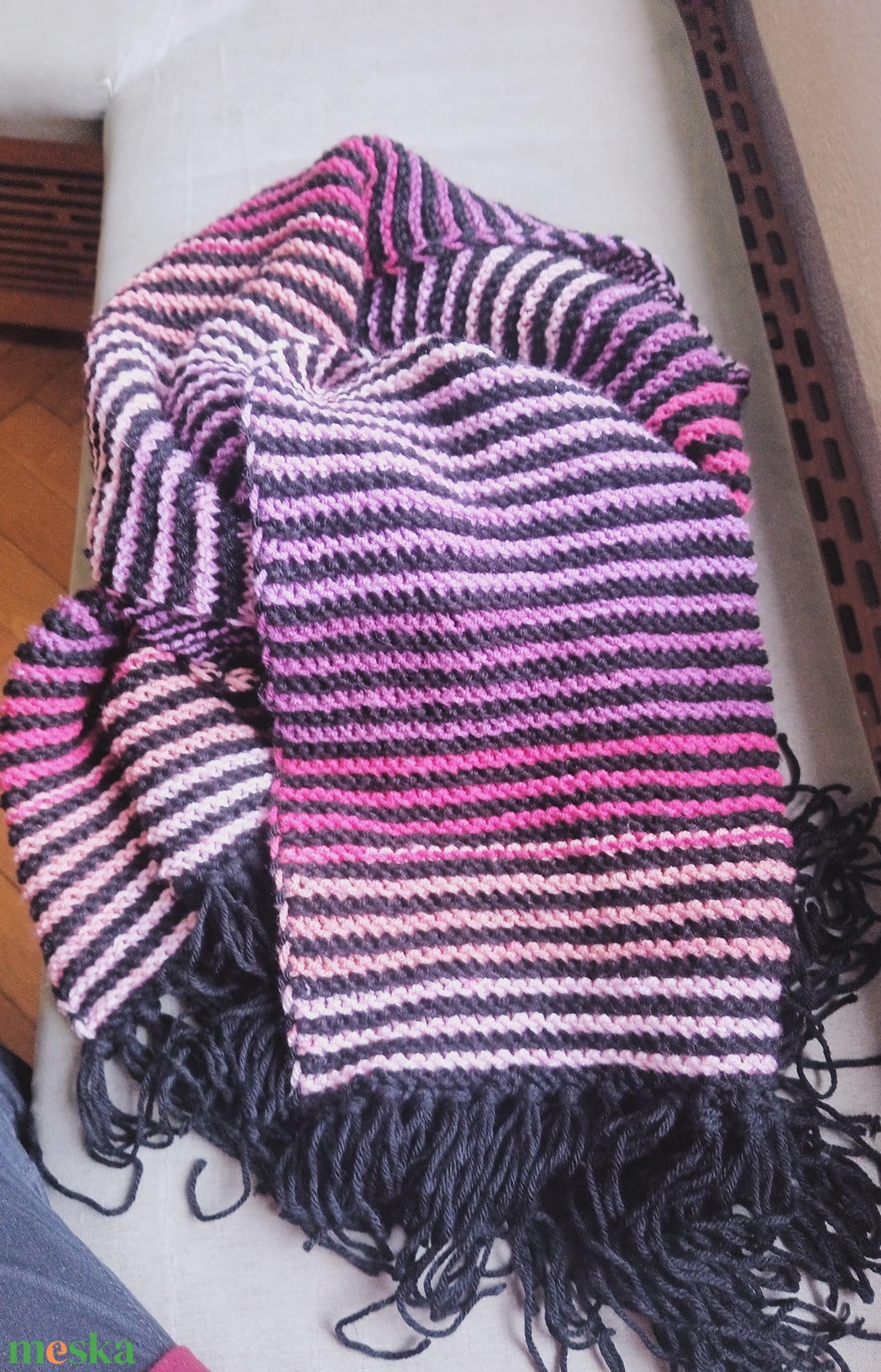 Kötött sál - ruha & divat - sál, sapka, kendő - sál - Meska.hu