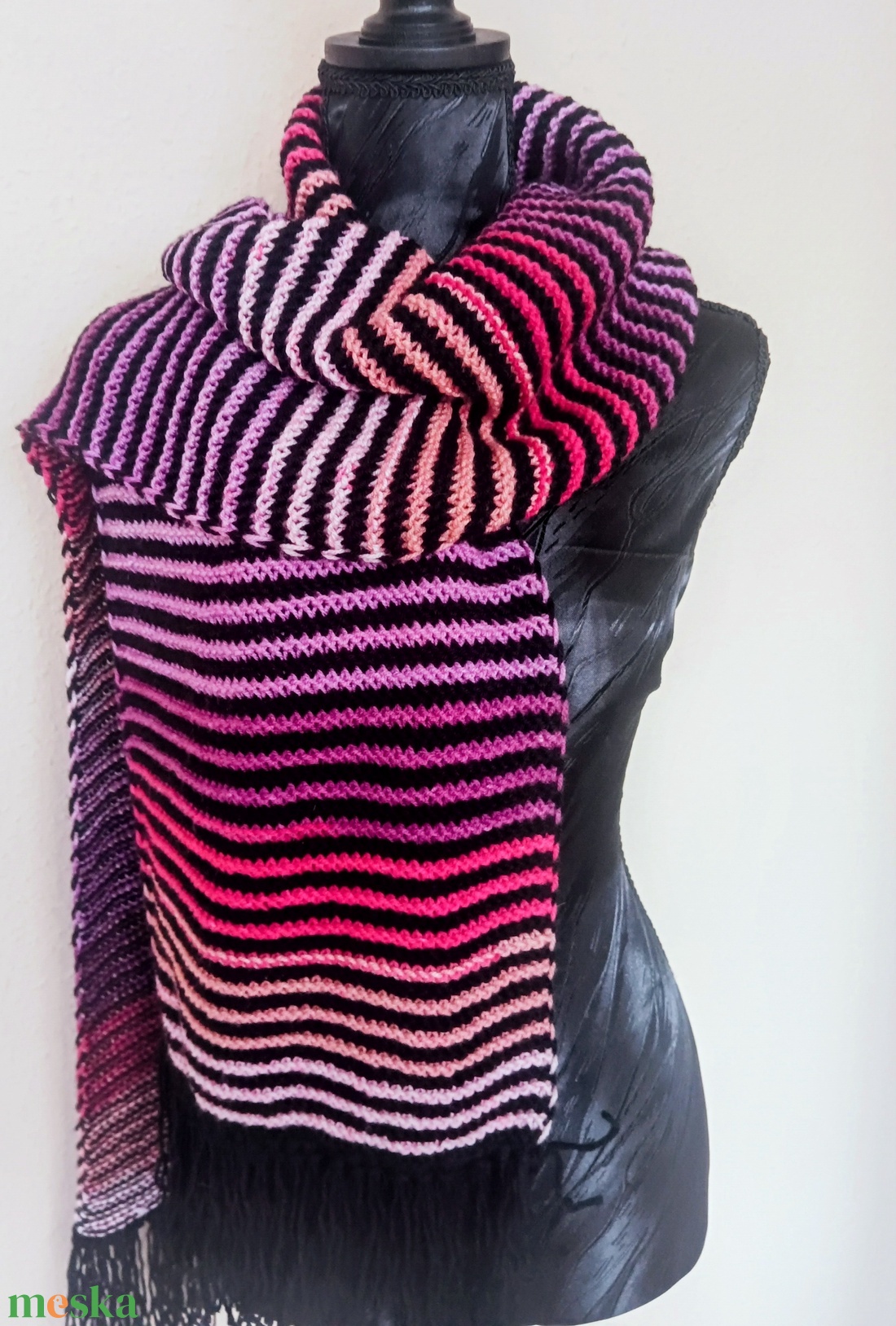 Kötött sál - ruha & divat - sál, sapka, kendő - sál - Meska.hu