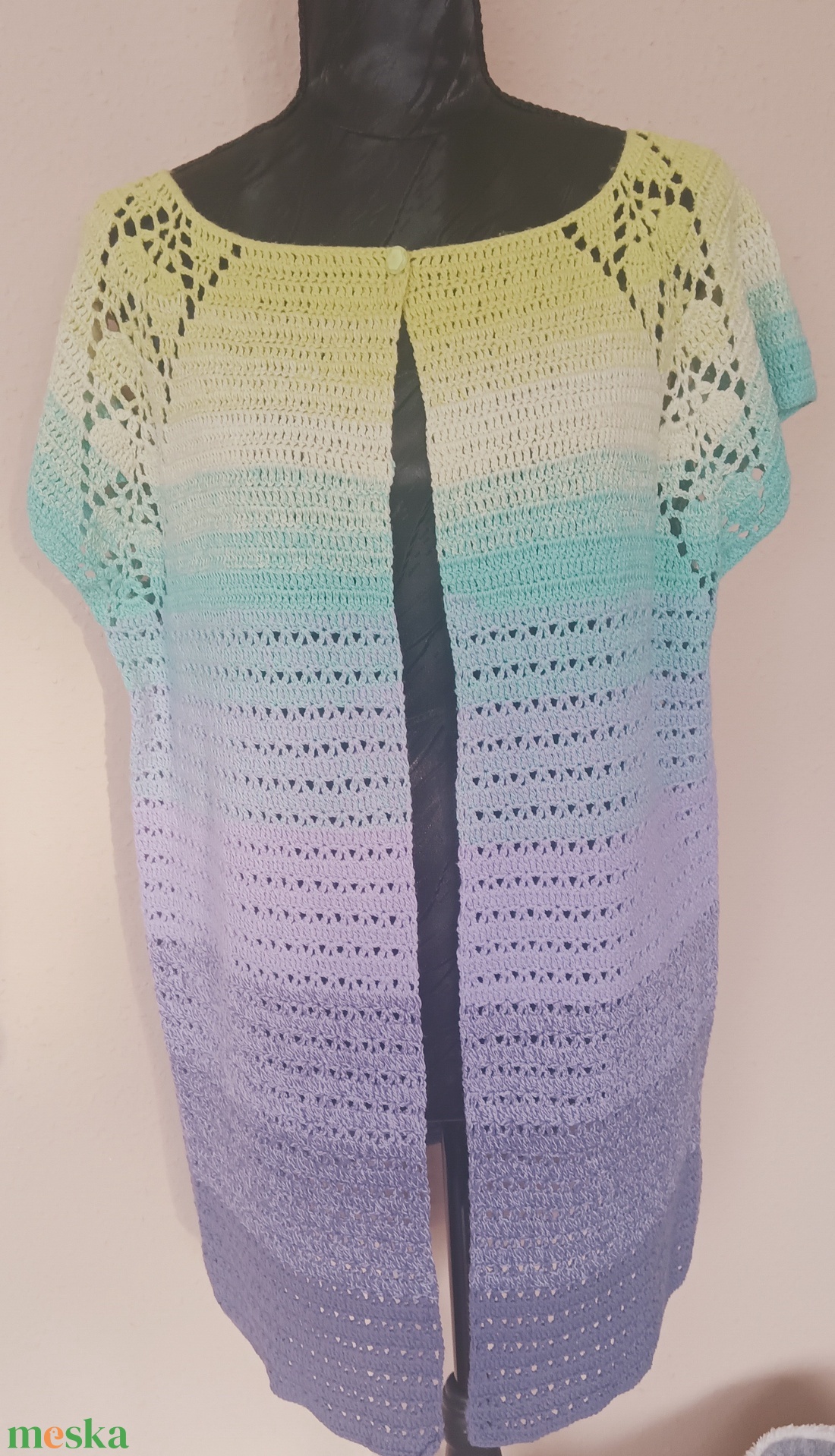 Horgolt mellény - ruha & divat - női ruha - mellény - Meska.hu