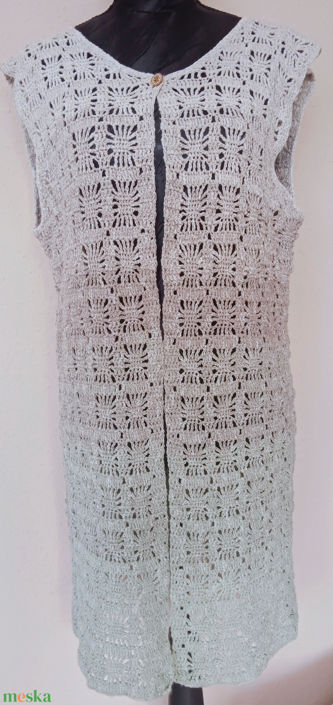Horgolt mellény - ruha & divat - női ruha - mellény - Meska.hu